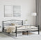 vidaXL - Bedframe - staal - zwart - 160x200 - cm