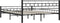 vidaXL - Bedframe - staal - zwart - 160x200 - cm