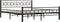 vidaXL - Bedframe - staal - zwart - 160x200 - cm