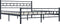 vidaXL - Bedframe - staal - zwart - 160x200 - cm