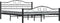 vidaXL - Bedframe - staal - zwart - 160x200 - cm