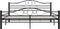 vidaXL - Bedframe - staal - zwart - 160x200 - cm