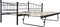 vidaXL - Bedframe - staal - zwart - 180x200/90x200 - cm