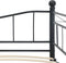 vidaXL - Bedframe - staal - zwart - 180x200/90x200 - cm