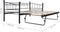 vidaXL - Bedframe - staal - zwart - 180x200/90x200 - cm