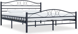 vidaXL - Bedframe - staal - zwart - 180x200 - cm