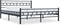 vidaXL - Bedframe - staal - zwart - 180x200 - cm