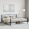 vidaXL - Bedframe - staal - zwart - 180x200 - cm