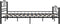 vidaXL - Bedframe - staal - zwart - 180x200 - cm