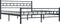 vidaXL - Bedframe - staal - zwart - 180x200 - cm