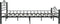 vidaXL - Bedframe - staal - zwart - 180x200 - cm