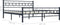 vidaXL - Bedframe - staal - zwart - 180x200 - cm