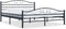 vidaXL - Bedframe - staal - zwart - 200x200 - cm