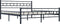 vidaXL - Bedframe - staal - zwart - 200x200 - cm