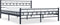 vidaXL - Bedframe - staal - zwart - 200x200 - cm