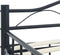 vidaXL - Bedframe - staal - zwart - 200x200 - cm