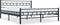 vidaXL - Bedframe - staal - zwart - 200x200 - cm