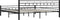 vidaXL - Bedframe - staal - zwart - 200x200 - cm