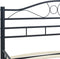 vidaXL - Bedframe - staal - zwart - 200x200 - cm