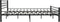 vidaXL - Bedframe - staal - zwart - 200x200 - cm