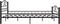 vidaXL - Bedframe - staal - zwart - 200x200 - cm