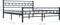 vidaXL - Bedframe - staal - zwart - 200x200 - cm