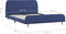 vidaXL - Bedframe - stof - blauw - 140x200 - cm