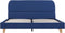 vidaXL - Bedframe - stof - blauw - 140x200 - cm