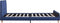 vidaXL - Bedframe - stof - blauw - 140x200 - cm
