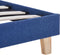 vidaXL - Bedframe - stof - blauw - 140x200 - cm