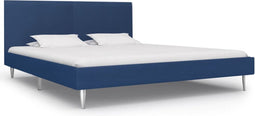 vidaXL - Bedframe - stof - blauw - 180x200 - cm
