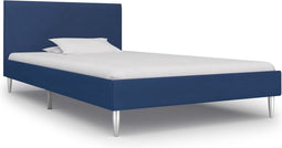 vidaXL - Bedframe - stof - blauw - 90x200 - cm