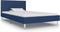 vidaXL - Bedframe - stof - blauw - 90x200 - cm