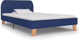 vidaXL - Bedframe - stof - blauw - 90x200 - cm
