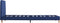 vidaXL - Bedframe - stof - blauw - 90x200 - cm