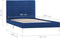 vidaXL - Bedframe - stof - blauw - 90x200 - cm