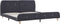 vidaXL - Bedframe - stof - donkergrijs - 150x200 - cm