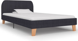 vidaXL - Bedframe - stof - donkergrijs - 90x200 - cm