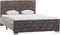 vidaXL Bedframe stof grijs 120x200 cm