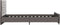 vidaXL Bedframe stof grijs 120x200 cm