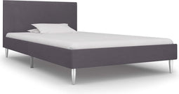 vidaXL - Bedframe - stof - grijs - 90x200 - cm