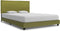 vidaXL - Bedframe - stof - groen - 140x200 - cm