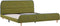 vidaXL - Bedframe - stof - groen - 140x200 - cm