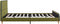 vidaXL - Bedframe - stof - groen - 140x200 - cm