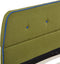 vidaXL - Bedframe - stof - groen - 140x200 - cm