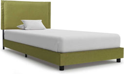 vidaXL - Bedframe - stof - groen - 90x200 - cm