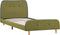 vidaXL - Bedframe - stof - groen - 90x200 - cm