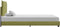 vidaXL - Bedframe - stof - groen - 90x200 - cm