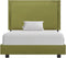 vidaXL - Bedframe - stof - groen - 90x200 - cm