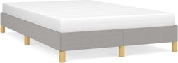 vidaXL - Bedframe - stof - lichtgrijs - 120x190 - cm